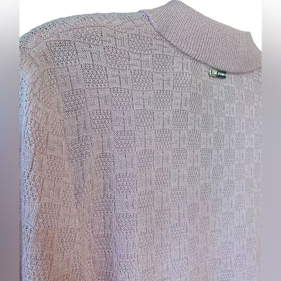 St. John By Marie Gray Sz M Soft Pink Wool Blend Logo Knit Resortwear Jacket - Picture 6 of 9